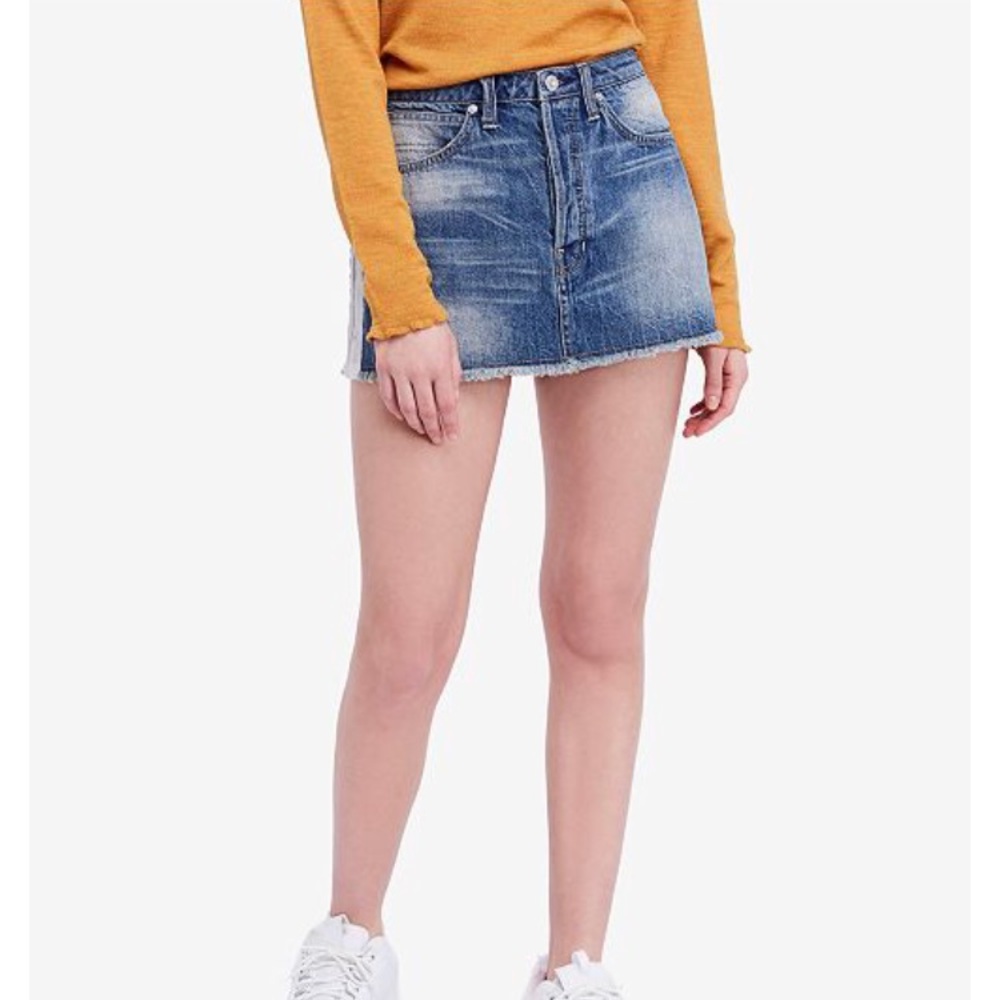 Free people denim skirt SALE ENDS TODAY